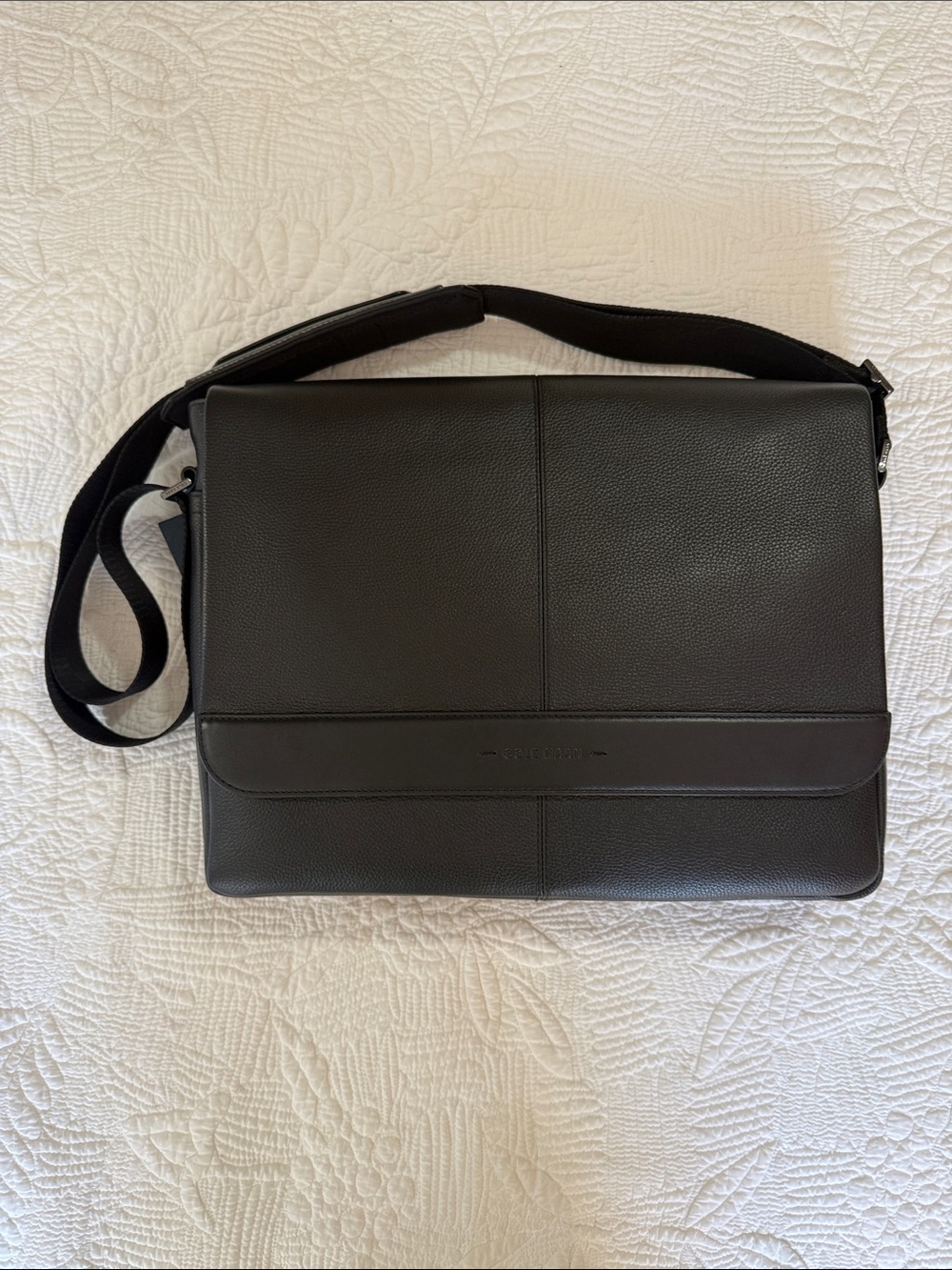 Cole Haan Triboro Messenger Black LeatherBag